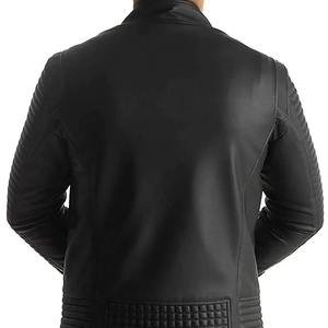 Vestes en cuir véritable personnalisées, services OEM ODM, style classique pour hommes, style motard, bomber, coupe-vent, respirant, fournisseur en gros pour l'hiver - Product Image 2