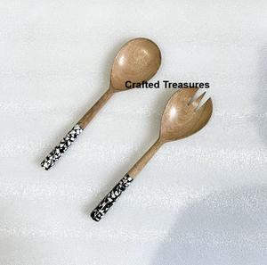 Cuillères en bois personnalisables avec poignée en résine Pochette Couverts en bois pour aliments Ustensiles de cuisine de haute qualité au meilleur prix - Product Image 4