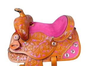 Ensemble de selles de cheval en cuir véritable de qualité supérieure pour l'endurance occidentale et les courses anglaises Essentiels d'équitation - Product Image 5