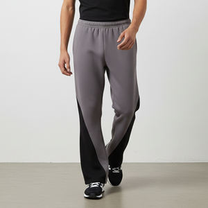 Custom Made Loose Fit 100% Cotton Fleece Color Block Flare Sweatpants Custom Embroidered Logo Wide Leg <b>Baggy</b> Jogger <b>Pants</b> - Product Image 6