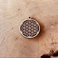 Vintage Lazer Kesim Ahşap Charm Kolye Kişiselleştirilmiş El Yapımı Takı Anlamlı Unisex Hediye