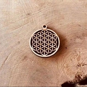 Laser Cut Wood <b>Charm</b> <b>Necklace</b> Personalized Handcrafted Jewelry Meaningful Unisex Gift - Product Image 3