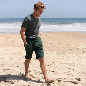 Men Green French Terry <b>Shorts</b> 100% Luxury Organic Cotton Pre Shrunk Premium Comfortable Classic Fit <b>Sweat</b> <b>Shorts</b> - Product Image 4