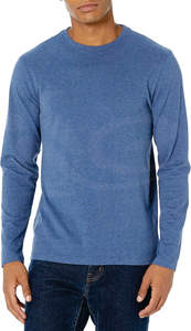 T-shirt à manches longues pour hommes 2025 100% coton col rond Slim Streetwear Heavyweight Breathable Anti-rinkle Blank Tee Logo personnalisé - Product Image 2