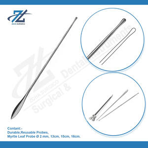 Durable Reusable 1.5 mm 15cm Myrtle Leaf Probe Stainless Steel Dental <b>Surgical</b> <b>Instrument</b> Manual Power Source Made in Pakistan - Product Image 3