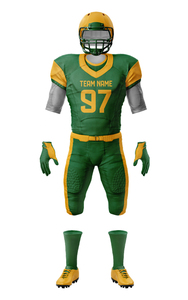 Maillot de football américain en polyester de haute qualité personnalisé OEM grande taille adulte uniforme sublimation broderie et appliques ensembles Style - Product Image 5