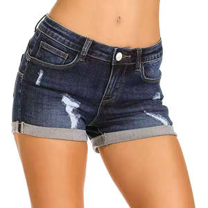 Pantalones cortos de mezclilla formales transpirables de cintura media para hombres y mujeres de moda personalizados - Product Image 6