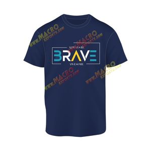 เสื้อยืดคอ100% แขนสั้นผ้าคอตตอนเทอร์รี่ระบายอากาศสั่งตัดสีฟ้าเสื้อผ้าลำลองสำหรับผู้ชาย - Product Image 5