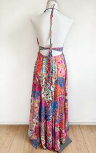 2025 último diseño bohemio Vintage Floral Club vestido Sexy suelto sin espalda con bordado de encaje al por mayor Logo colorido nuevo vestido - Product Image 3