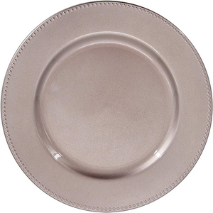 Nouvel arrivage d'assiettes de chargeur de forme ronde sous-assiette pour les fêtes de mariage décoration de la maison hôtels Restaurants noël - Product Image 4