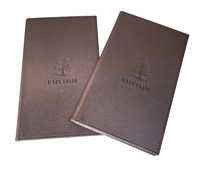 Porte-menu en cuir PU et bois de bouleau, format A4/A5, personnalisable, durable, avec finition nickelée, pour restaurants et hôtels