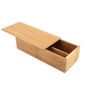 Juego personalizado cuchara tenedor caja de cubiertos organizador de palillos de bambú con bandeja de bambú para Cocina - Product Image 2
