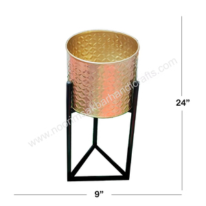 Soporte de maceta de Metal de hierro de color crema de lujo diseño elegante para interior/exterior para el hogar jardín flor/Planta flores artificiales - Product Image 5