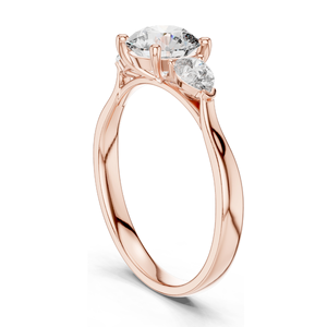 Bague de fiançailles à trois pierres en diamant de laboratoire 1,5 carat pour femme, clarté VVS-VS EF, or 18 carats, 14 carats, 10 carats et argent 925, moissanite - Product Image 6