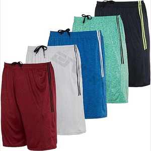 Pantalones cortos de gimnasio de verano para hombre, pantalones deportivos informales de algodón sólido con bolsillo, para correr en la playa, muestra gratis de músculo antiarrugas liso - Product Image 1