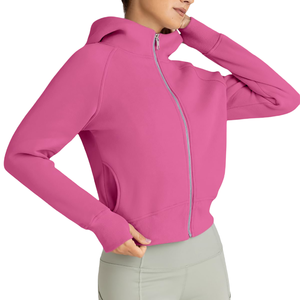 Sudadera Corta de Moda Casual Urbana con Hombros Caídos, Transpirable y Ecológica, Tejida para Mujer - Product Image 5