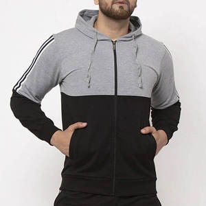 Latest Winter Fashion Design Men's 2-Piece Customizable Track Suit Set with Zipper <b>Hoodie</b> <b>Fleece</b> Material Custom Colors & Logo - Product Image 3