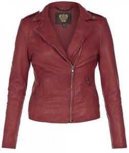 แจ็กเก็ตหนังแวกซ์ฟอกแฟชั่นของผู้หญิงหนัง Nappa แกะซักได้หนามีสไตล์แจ๊กเก็ตดีไซน์ทันสมัยใหม่ - Product Image 1