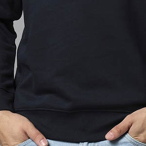 Custom Logo Cotton <b>Fleece</b> <b>Sweatshirts</b> for Men WStreetwear Basics Cotton Blended <b>Sweatshirts</b> - Product Image 5