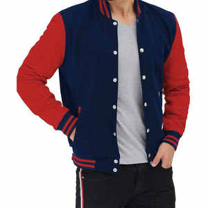 Chaqueta Universitaria de Invierno con Mangas de Lana Bordadas Personalizadas, Corte Regular, Unisex, Informal, Chaqueta Letterman - Product Image 3