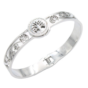 Bracciale Albero della Vita in Acciaio Inossidabile Placcato Oro, Design Unico e alla Moda - Product Image 1