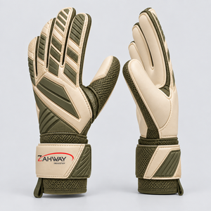 Gants de gardien de but de football à faible MOQ en cuir PU, antidérapants, avec protection des doigts et sangle de poignet réglable, unisexes - Product Image 2