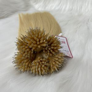 Produit chaud brésilien Remy extensions de cheveux humains Nano anneau couleur blonde 1g/pointe pas d'enchevêtrement pas de perte lâche Style de vague profonde - Product Image 4