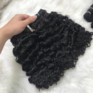 Alta calidad Vietnam Virgen doble dibujado Natural birmano rizado extensiones de cabello humano Frontal HD encaje paquetes VQ pelo Bella - Product Image 6