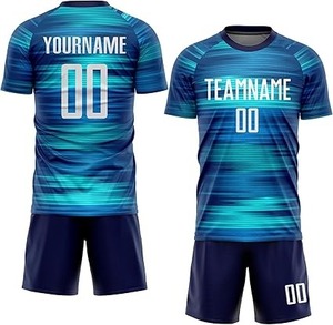 Conjunto de camiseta de fútbol de alta calidad OEM diseño de sublimación de secado rápido nombre personalizable Impresión de logotipo uniformes cómodos del club - Product Image 1