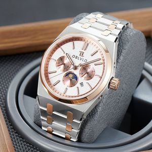 <span class=keywords><strong>Montre</strong></span> automatique OBLVLO de luxe à trois cadrans en acier inoxydable, bicolore, multifonctionnelle, étanche, avec calendrier, mécanique, TM-MUT - Product Image 2