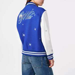 Chaqueta Universitaria Varsity de Alta Calidad al por Mayor OEM 2025, Chaqueta Casual Unisex de Lona con Letras para Mujer, Diseño Recubierto - Product Image 4