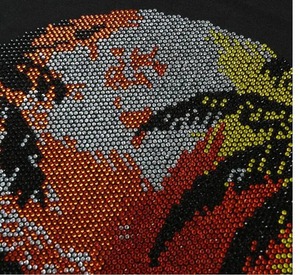 เสื้อยืดคอแขนสั้นสำหรับผู้ชายชุดกางเกงขาสั้นผ้า3D ปะลายใบหน้ายิ้มเป็นมิตรกับสิ่งแวดล้อมระบายอากาศได้ดีผ้าคอตตอน100% ทันสมัย - Product Image 6