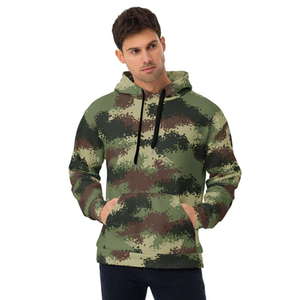 Transpirable personalizado algodón francés Terry camuflaje Sudadera con capucha vintage desgaste grandes bolsillos camuflaje Sudadera con capucha - Product Image 5