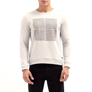 Vente en gros de sweat-shirt ras du cou uni personnalisé 100% coton pull surdimensionné sweat-shirt blanc polaire unisexe hommes - Product Image 1