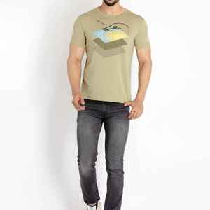 Camiseta de Hombre 100% Algodón, Diseño Personalizado Único, Patrón Sólido, Corte Regular, Secado Rápido, Tallas Grandes, Estilo Formal, Superventas - Product Image 1