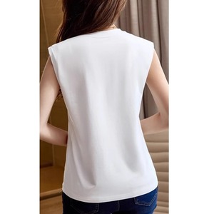 Camiseta sin mangas con textura de seda helada de verano, chaleco con correa de burbuja, Copa fija para mujer, abrigo largo en el pecho, ropa interior sin mangas - Product Image 2