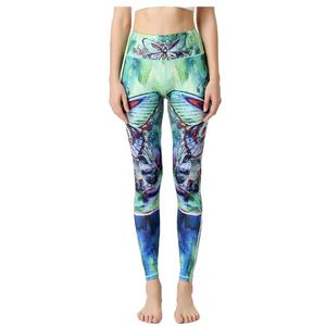 Pantalones de Yoga para Mujer, Estampados, Largos, de Cintura Alta, Elásticos en Cuatro Direcciones, de Spandex/Nailon, Leggings Deportivos Ajustados para Gimnasio - Product Image 1