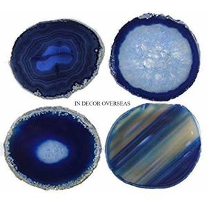 Forme irrégulière de haute qualité marbre fait bords dorés ensemble de 4 sous-verres accessoires de décoration de table au prix le plus bas - Product Image 4