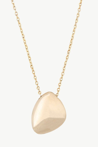 Minimalist Stylish Jewelry Customize Dainty Long Stainless Steel 18K Gold Hammered Texture Disc <b>Moon</b> Pendant Choker Necklace - Product Image 2