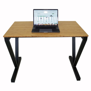 VBamboo BFVB001 <b>Desk</b> 100x60cm Laptop Gaming Table with Assembled Iron Legs <b>Folding</b> Feature for Home Office Use - Product Image 1