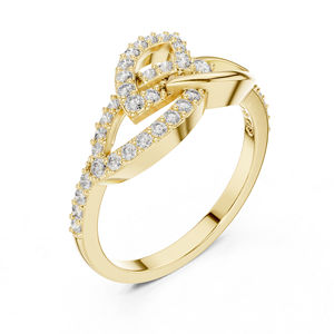 Anillo de Diamante Redondo Cultivado en Laboratorio en Oro Blanco de 14K para Mujer |   Anillo de Compromiso |   Diamante Cultivado Nuevo - Product Image 5