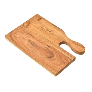 Plato de madera hecho a mano de alta exigencia, vajilla, bandejas de madera para comedor para sándwiches, bandeja para servir Pizza con asa - Product Image 3