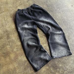 Pantalones Deportivos Holgados Estilo Vintage Desteñidos al Sol, Venta al por Mayor Directa de Fábrica, Logotipo Personalizado, Lavado Ácido, Pantalones Acampanados, 100% Algodón Felpa - Product Image 6