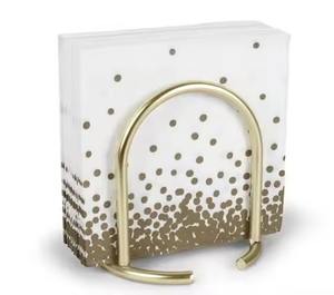Luxury Golden Half Circle <b>Napkin</b> Holder Sleek Contemporary Design Perfect For Modern Table Setting And <b>Parties</b> - Product Image 3