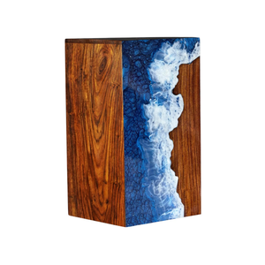 โกศเผาศพชาวโรสวูดทำมือเป็นอนุสรณ์คลื่นทะเลที่ระลึกสำหรับคนที่รัก - Product Image 1