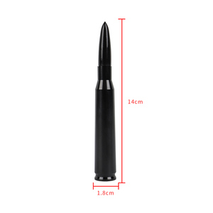 2 uds 50 <span class=keywords><strong>Cal</strong></span> Bullet Antena de calibre pesado CNC mecanizado Billet corto para Ford F150 - Product Image 3