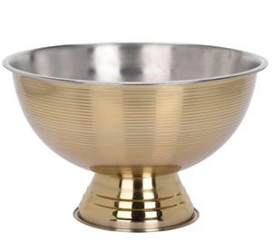 Wholesale <b>Beverage</b> <b>Tubs</b> Bar and Wine Accessories Gold Finished Stainless Steel <b>Ice</b> Bowls for Parties Champagne Bowl - Product Image 1