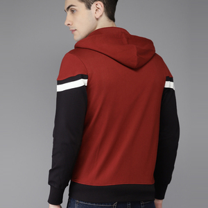 High Quality Men Plain Zipper-Up <b>Hoodie</b> Classic Fleece Hooded Sweatshirt Casual Long Sleeve Streetwear With Customized Logo - Product Image 5