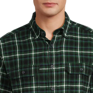 New Men's <b>Oversized</b> Cotton <b>Flannel</b> <b>Shirt</b> Long-Short Sleeve Casual Dress in Multiple Colors Formal and Casual Style - Product Image 5