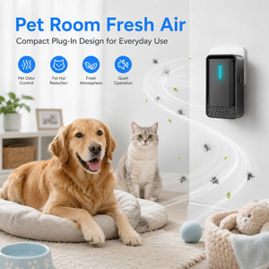 Ioniseur d'air anti-odeurs pour animaux domestiques, mini purificateur d'air ABS avec indicateur lumineux, couverture <span class=keywords><strong>de</strong></span> 10m² pour chambre d'animaux, maison, chambre à coucher, <span class=keywords><strong>salle</strong></span> <span class=keywords><strong>de</strong></span> <span class=keywords><strong>bain</strong></span> - Product Image 5